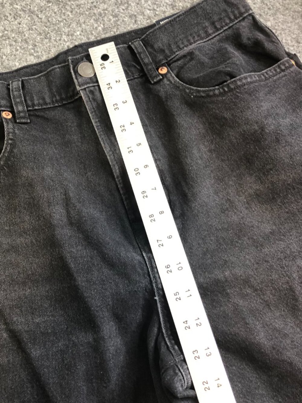 American Eagle Airflex+ Jeans Mens 32x34 Black Baggy Loose Skate Stretch - Picture 8 of 13
